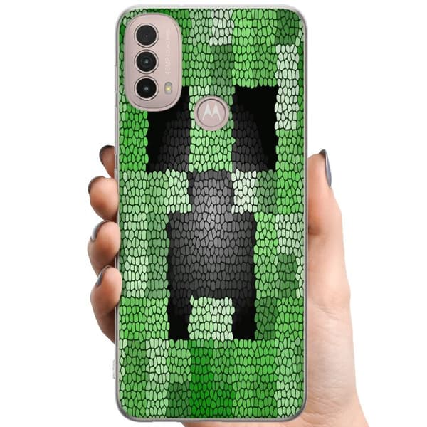Motorola Moto E40 TPU Matkapuhelimen kuori Creeper / Minecraft