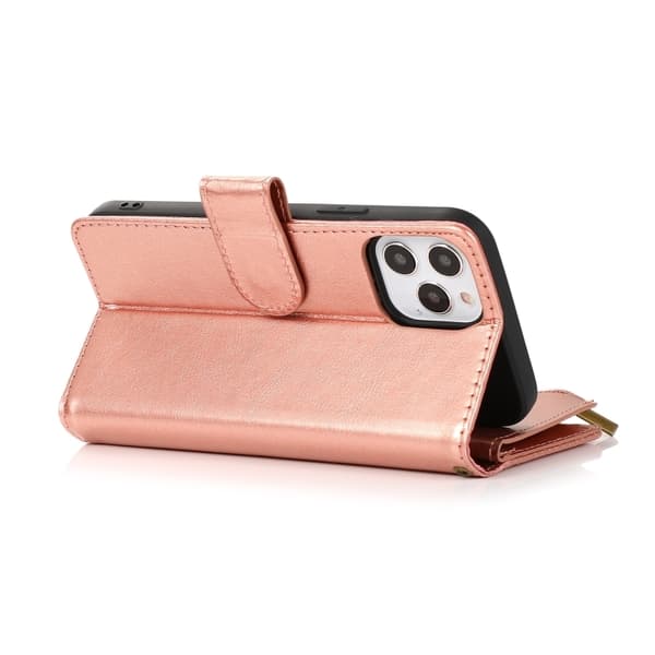 iPhone 14 Pro Fodral 9-Kort Multifunktionell Roséguld
