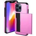 Miniatyrbild 2 av 2: iPhone 14 Pro Skal Hybrid Med Kortfack Rosa