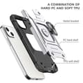 Miniatyrbild 2 av 6: iPhone 14 Pro Skal Shockproof Hybrid Ring Silver