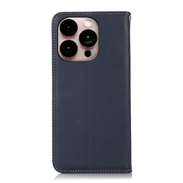 KHAZNEH iPhone 14 Pro Max Fodral Äkta Läder Blå