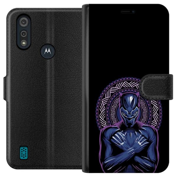 Motorola Moto E6i Tegnebogsetui Black Panther: Wakanda Forever