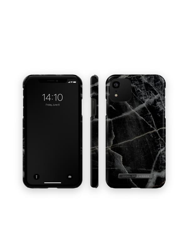 Printed Case iPhone 11 / XR Black Thunder Marble
