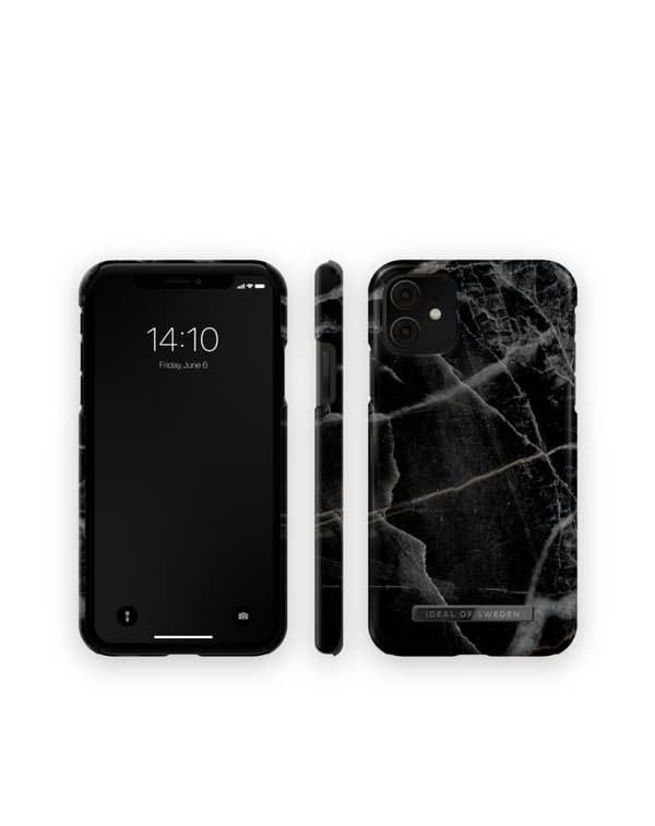 Printed Case iPhone 11 / XR Black Thunder Marble