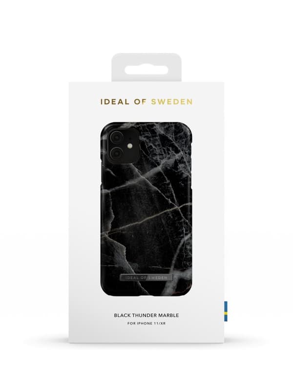 Printed Case iPhone 11 / XR Black Thunder Marble