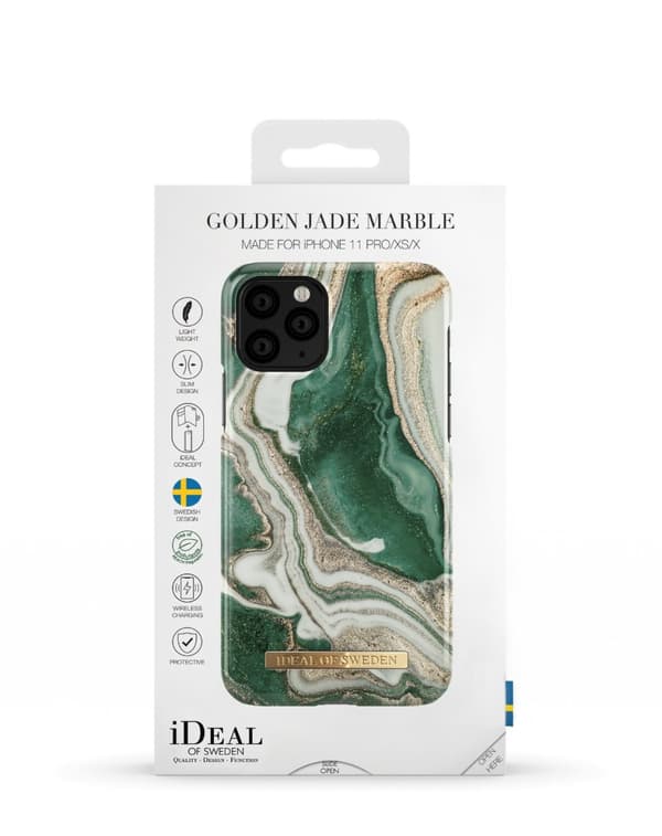 Printed Case iPhone 11 Pro / XS / X Golden Jade Marble