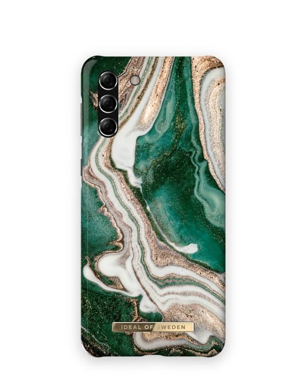 Printed Case Galaxy S21 Plus Golden Jade Marble