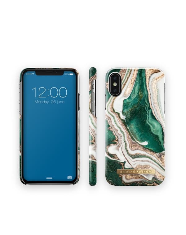 Printed Case iphone X / XS Golden Jade Marble