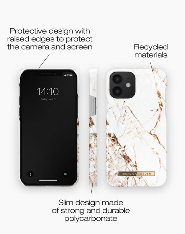 Printed Case iPhone 12 / 12 Pro Carrara Gold