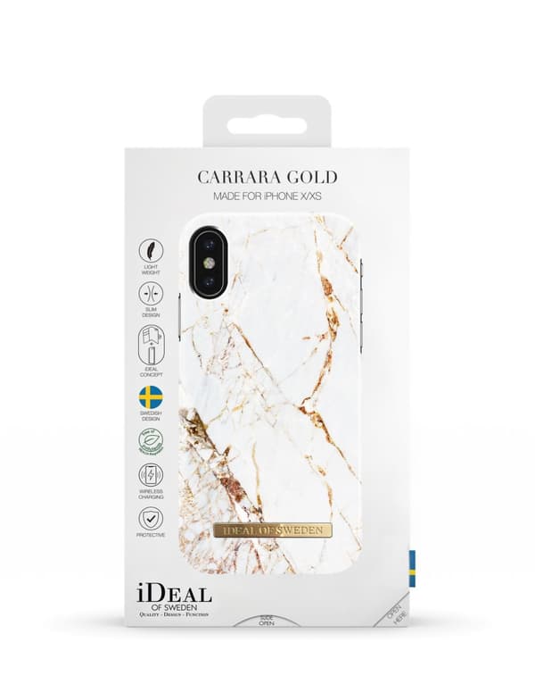 Printed Case iPhone X / XS Carrara Gold