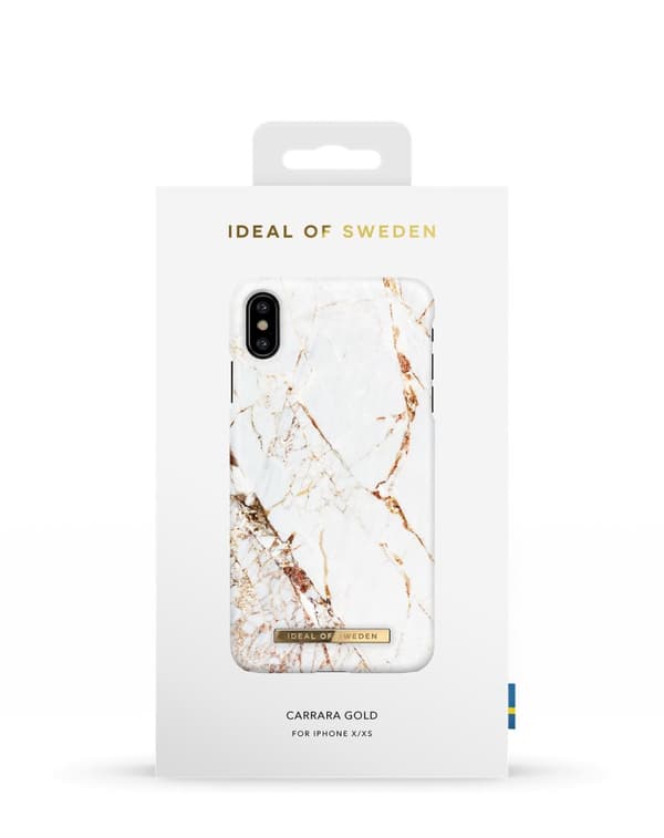 Printed Case iPhone X / XS Carrara Gold