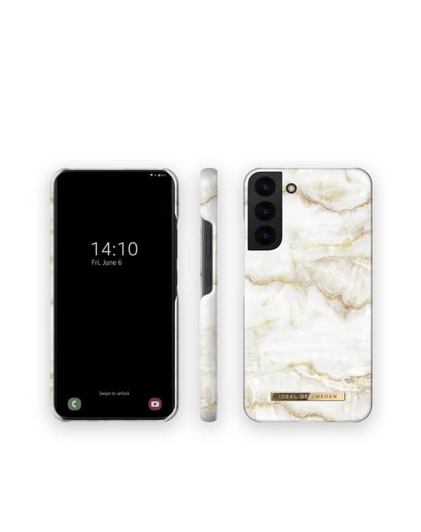 Printed Case Galaxy S22 Plus Golden Pearl Marble