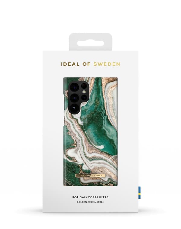 Printed Case Galaxy S22 Ultra Golden Jade Marble