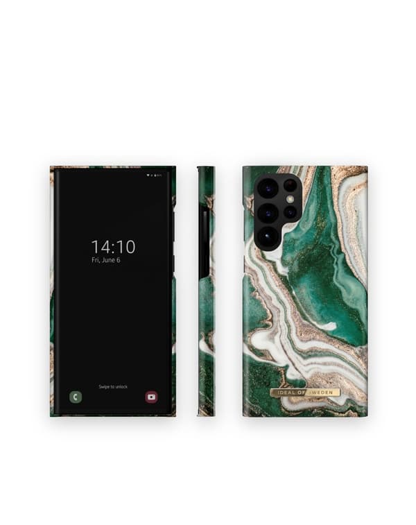 Printed Case Galaxy S22 Ultra Golden Jade Marble