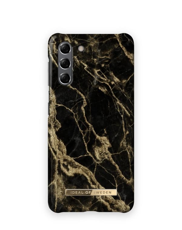 Printed Case Galaxy S21 Golden Smoke Marble