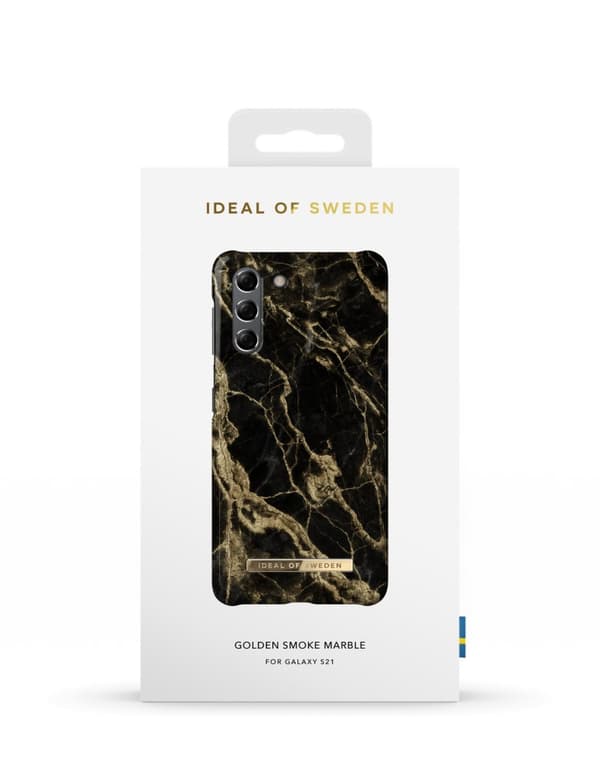 Printed Case Galaxy S21 Golden Smoke Marble