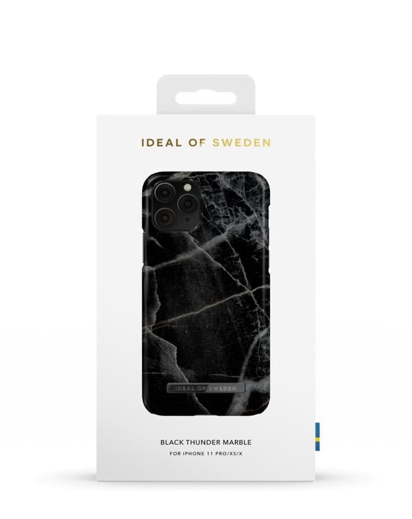 Printed Case iPhone 11 Pro / XS / X Black Thunder Marble