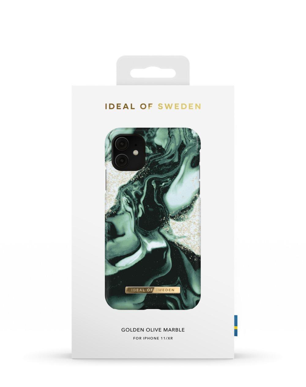 Fashion Case iPhone 11/XR Golden Olive Marb