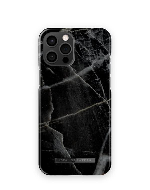 Printed Case iPhone 12 Pro Max Black Thunder Marble