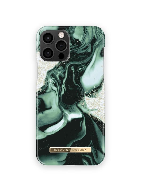 Printed Case iPhone 12 / 12 Pro Golden Olive Marble