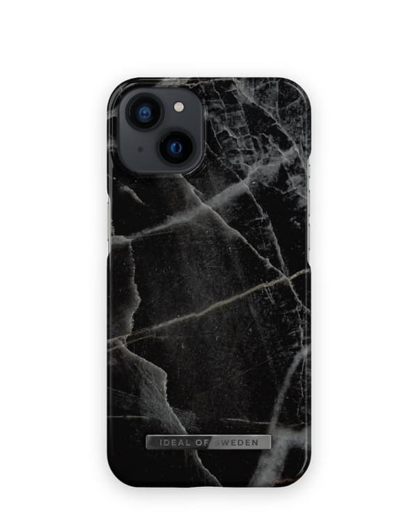Printed Case iPhone 13 Black Thunder Marble