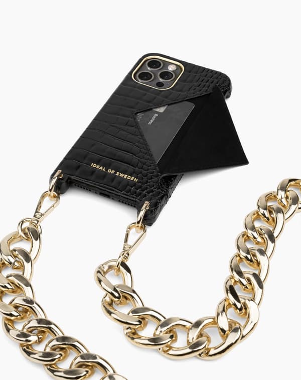 Necklace Case iPhone 12 / 12 Pro Neo Noir Croco