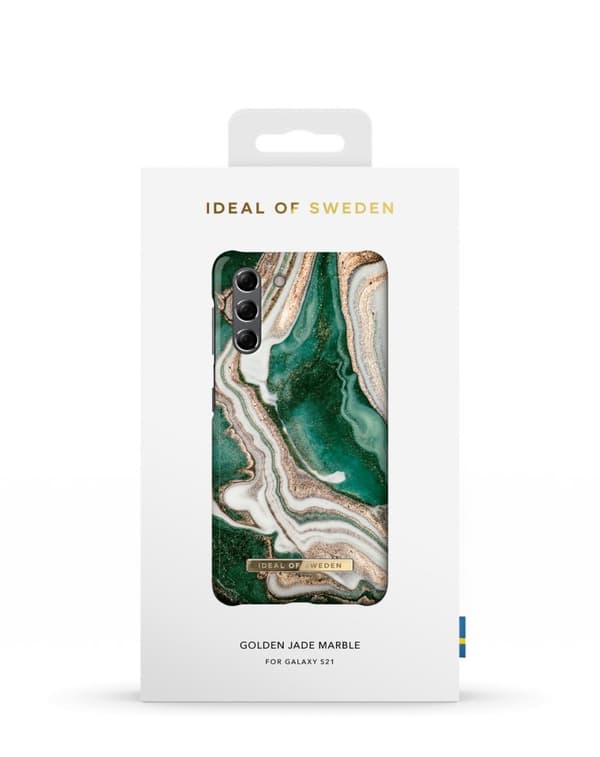Printed Case Galaxy S21 Golden Jade Marble