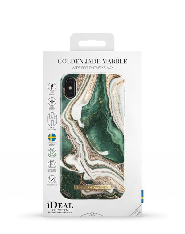 Printed Case iPhone Xs Max Golden Jade Marble