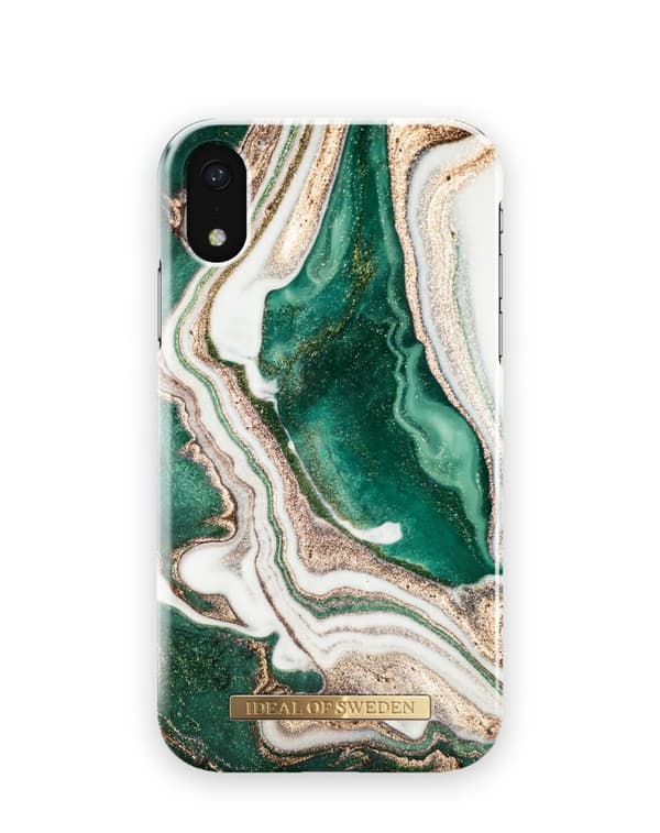 Printed Case iPhone XR Golden Jade Marble