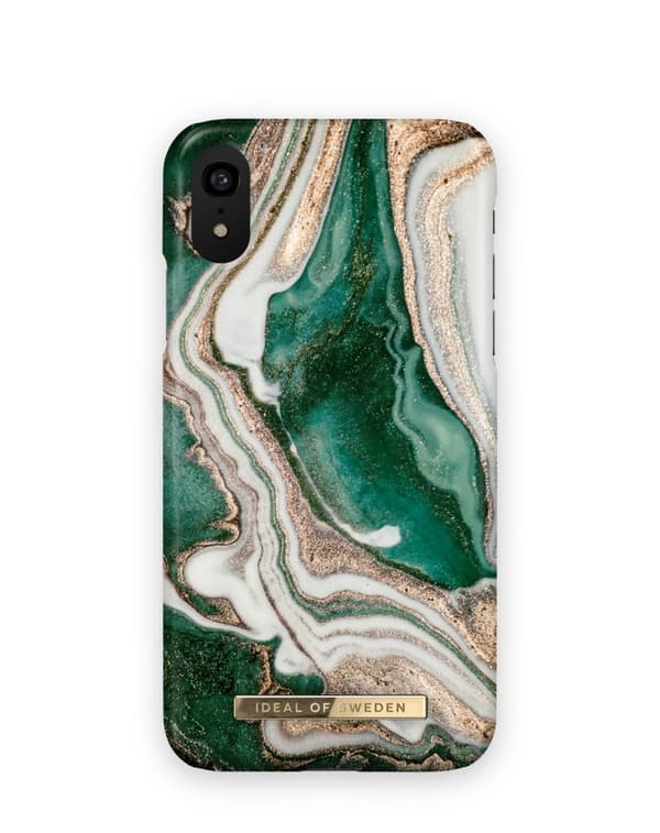 Printed Case iPhone XR Golden Jade Marble