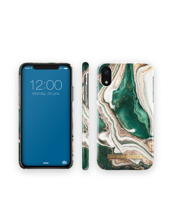 Printed Case iPhone XR Golden Jade Marble