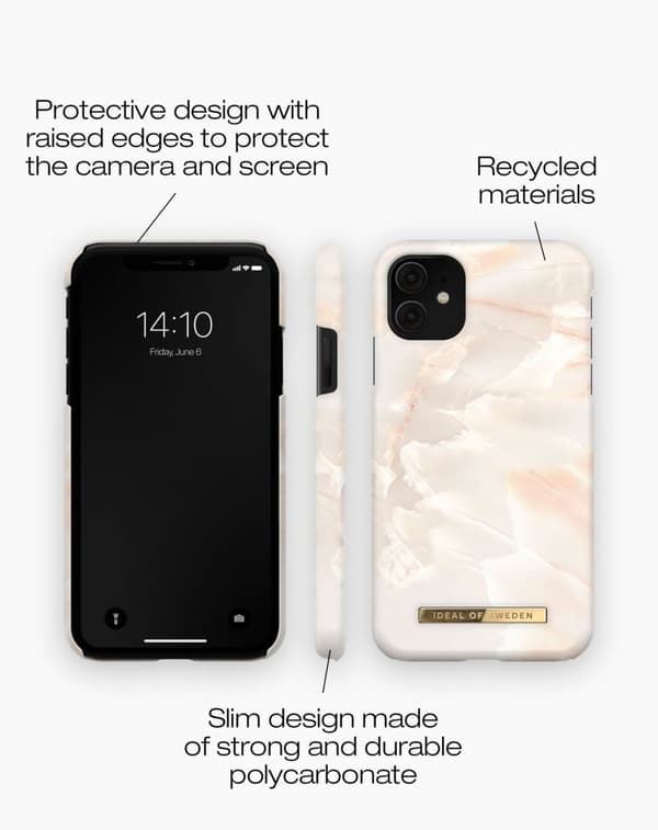 Printed Case iPhone 11 / XR Rose Pearl Marble