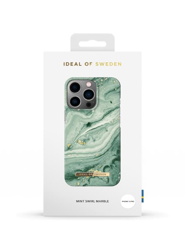 Printed Case iPhone 13 Pro Mint Swirl Marble