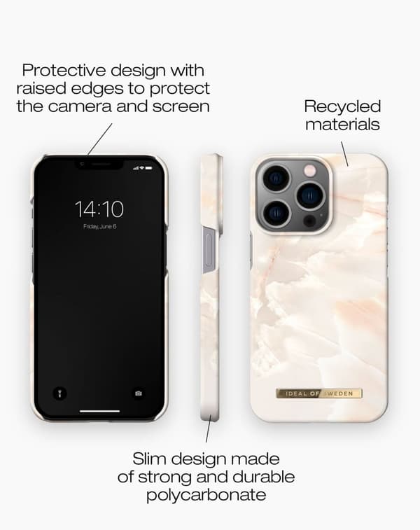 Printed Case iPhone 13 Pro Rose Pearl Marble