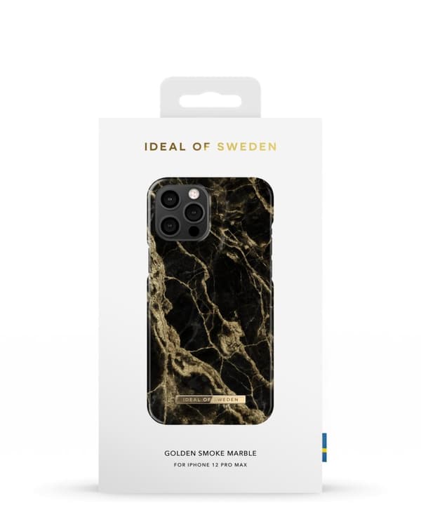Printed Case iPhone 12 Pro Max Golden Smoke Marble
