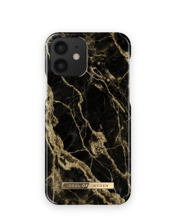 Printed Case iPhone 12 / 12 Pro Golden Smoke Marble
