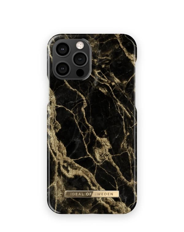 Printed Case iPhone 12 / 12 Pro Golden Smoke Marble