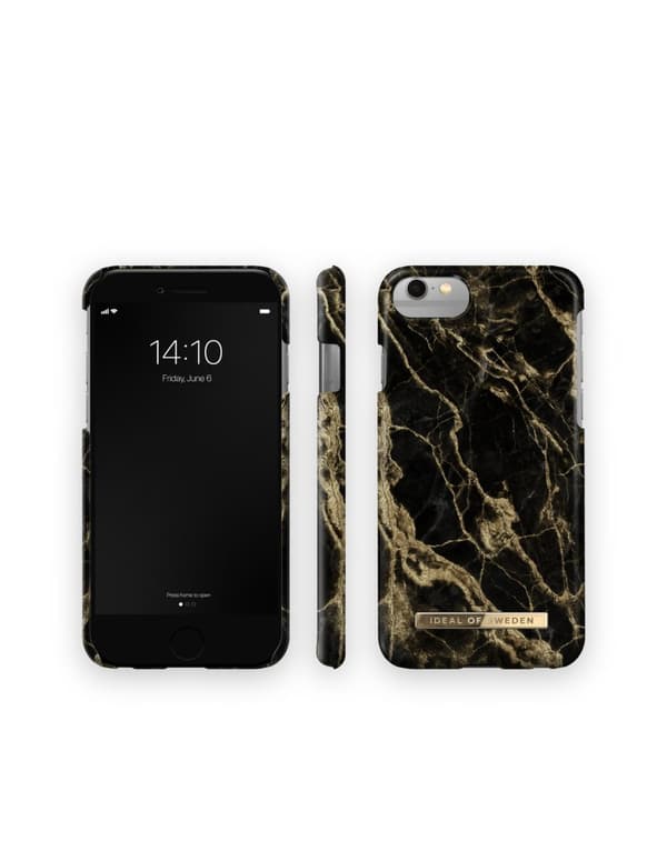 Printed Case iPhone 8 / 7 / 6 / 6S / SE Golden Smoke Marble