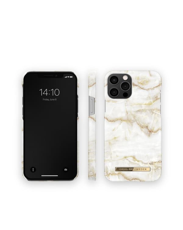Printed Case iPhone 12 / 12 Pro Golden Pearl Marble