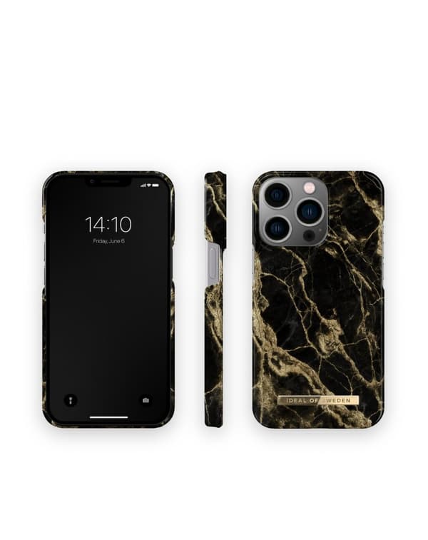Printed Case iPhone 13 Pro Golden Smoke Marble