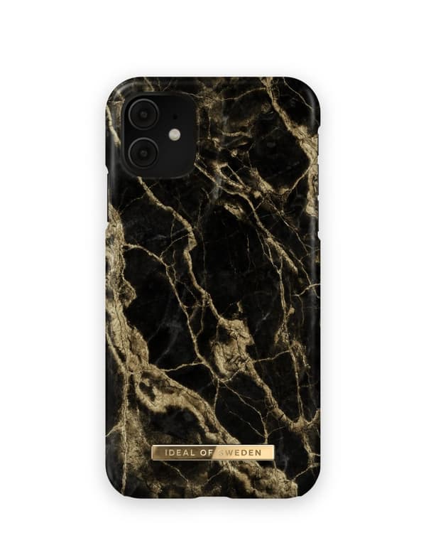 Printed Case iPhone 11 / XR Golden Smoke Marble