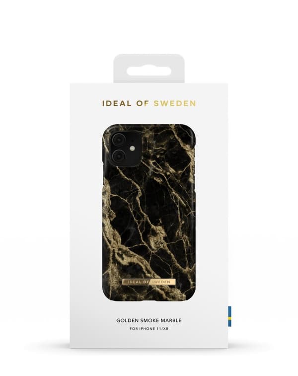 Printed Case iPhone 11 / XR Golden Smoke Marble