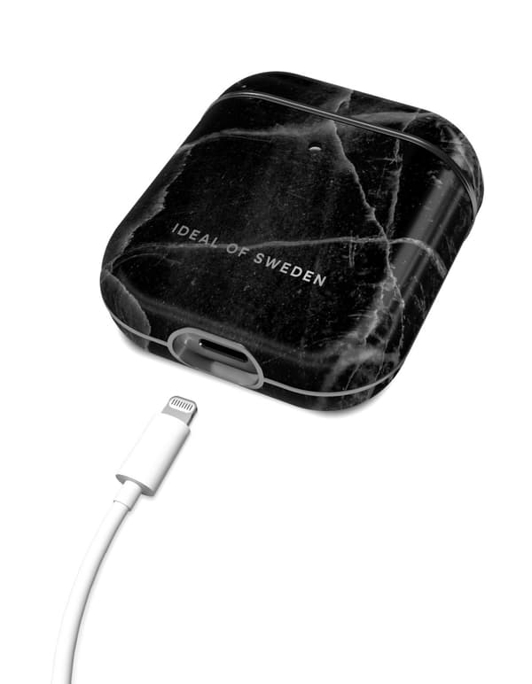 Fashion AirPods Case Black Thunder Marble