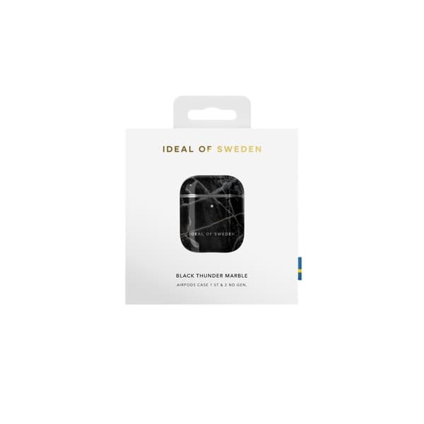 Fashion AirPods Case Black Thunder Marble