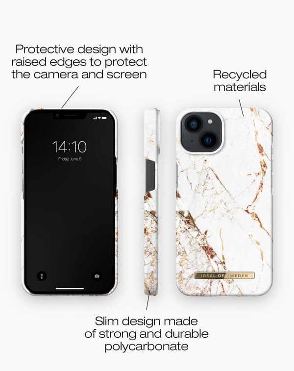 Printed Case iPhone 13 / 14 / 16e Carrara Gold