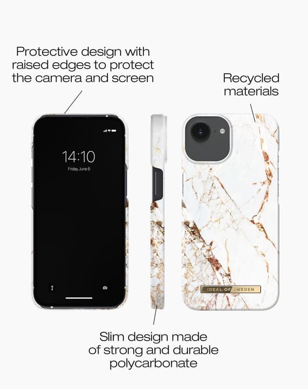 Printed Case iPhone 13 / 14 / 16e Carrara Gold