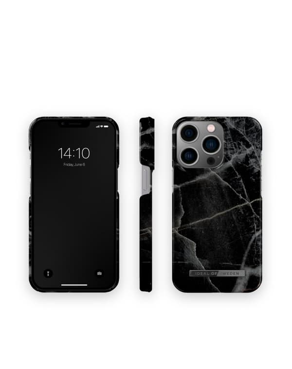 Printed Case iPhone 14 Pro Black Thunder Marble