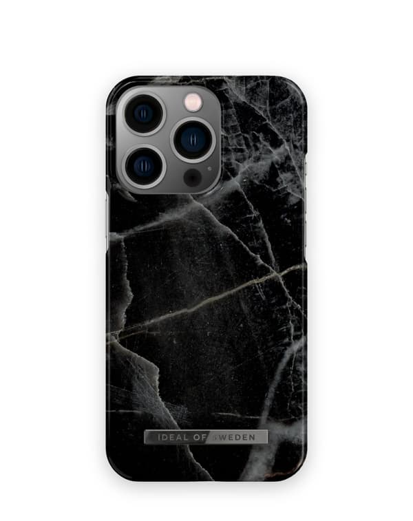 Printed Case iPhone 14 Pro Black Thunder Marble