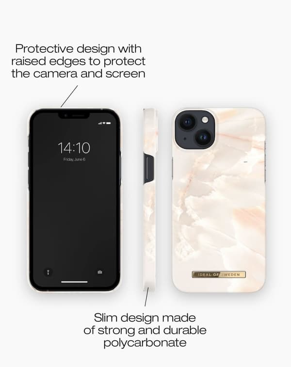 Printed Case MagSafe iPhone 14 Plus Rose Pearl Marble
