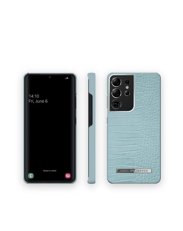 Atelier Case Galaxy S21 Ultra Soft Blue Croco